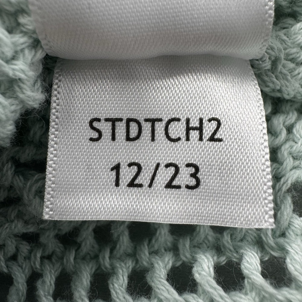 Aéropostale Crocheted Square-Neck Crop Top Light Blue "Spirit Blue" Color Sz XL - Picture 5 of 8
